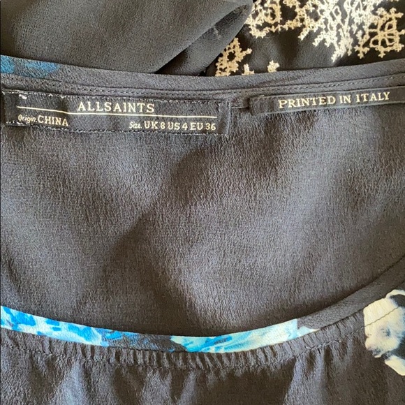 All saints top 100% silk - Picture 2 of 3